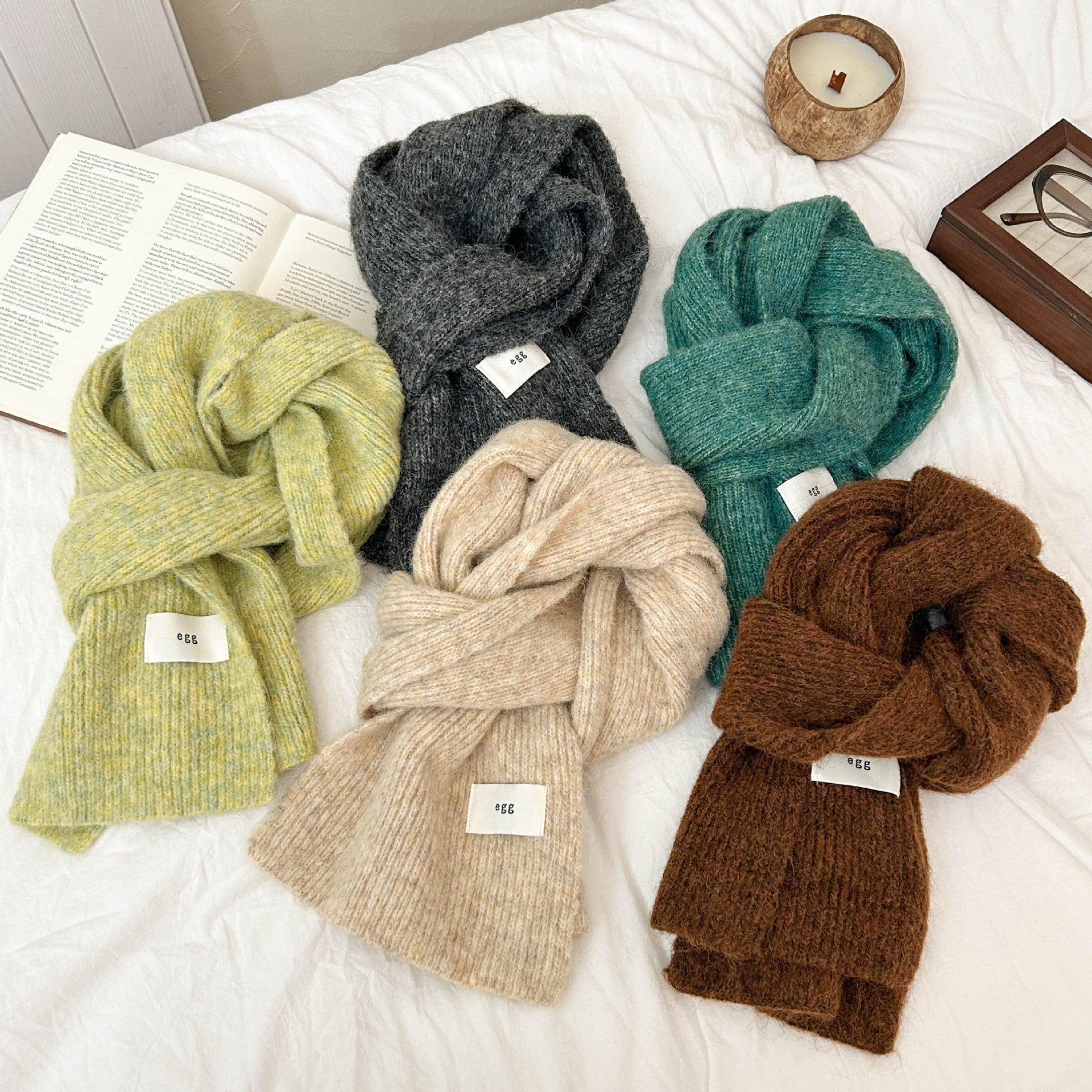 Soft Chewy Knitted Warmth-Enhancing Thickened Scarf For Women