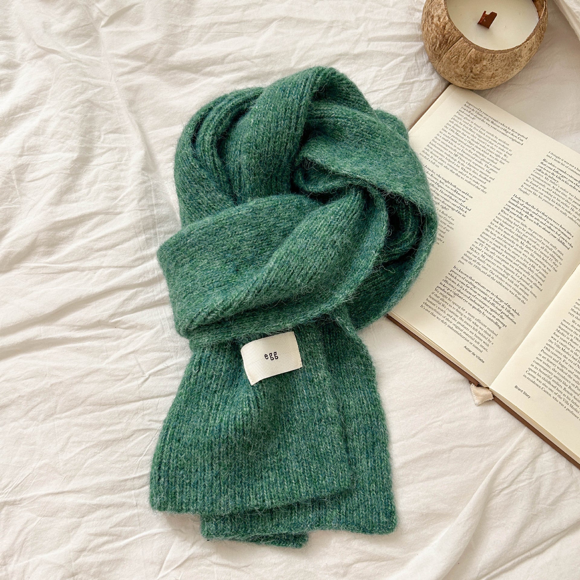 Soft Chewy Knitted Warmth-Enhancing Thickened Scarf For Women