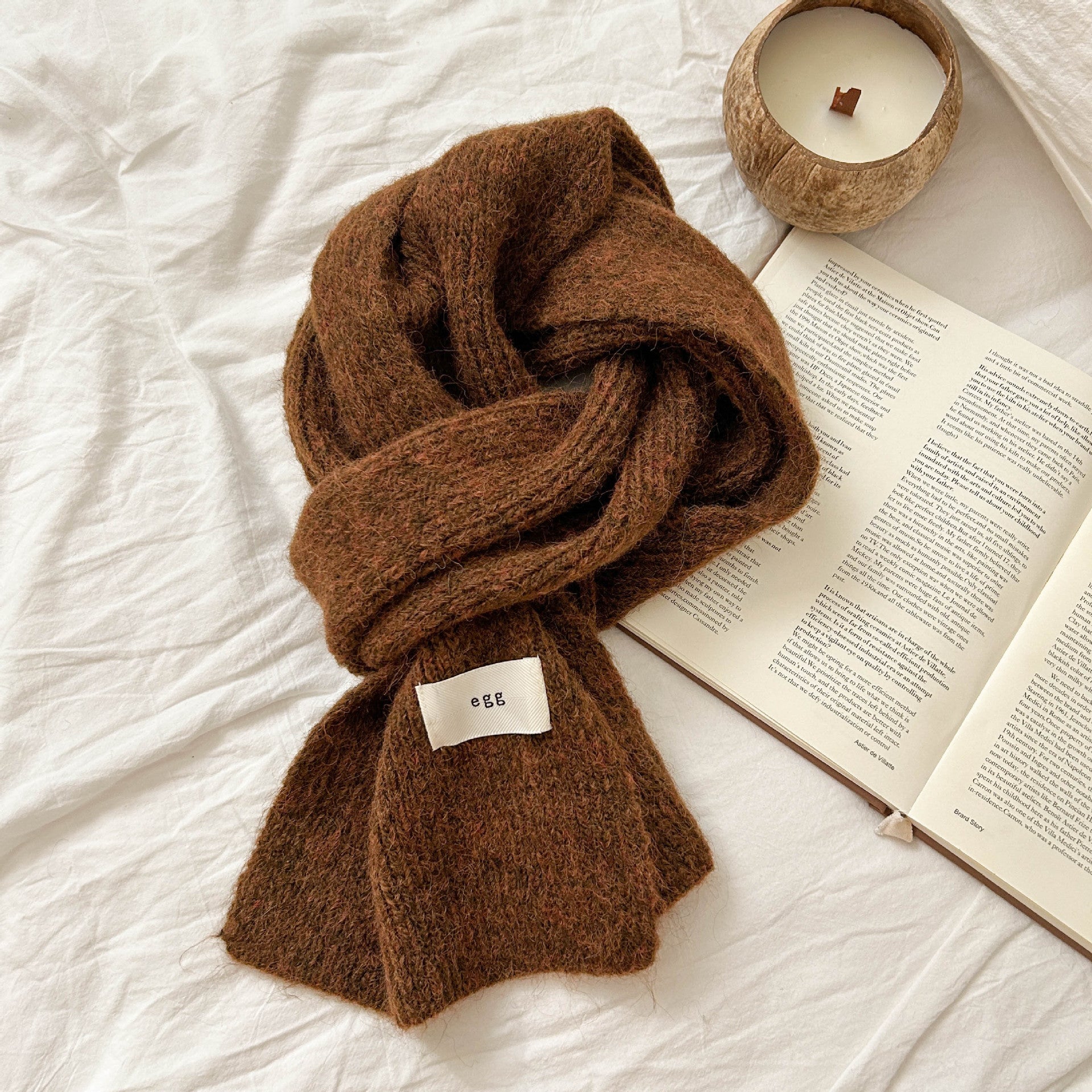 Soft Chewy Knitted Warmth-Enhancing Thickened Scarf For Women