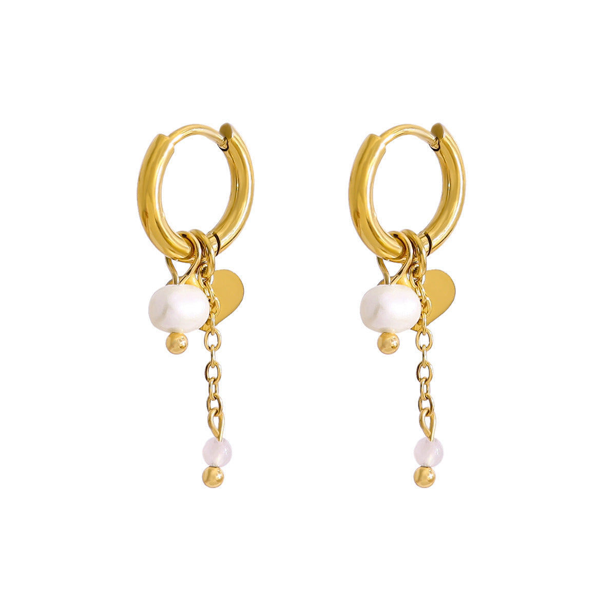Simple Classic Heart-Shaped Star Earrings For Women