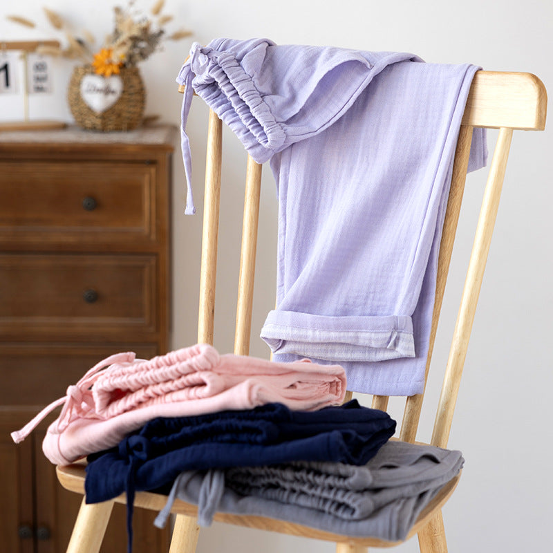 Home-use, Springsummerfall Lightweight Straight-leg Casual Sleep Pants Suitable For Outdoor Wear