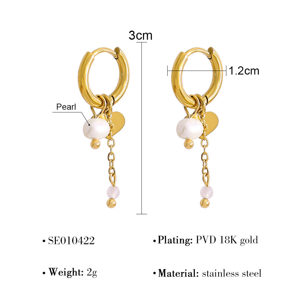 Simple Classic Heart-Shaped Star Earrings For Women