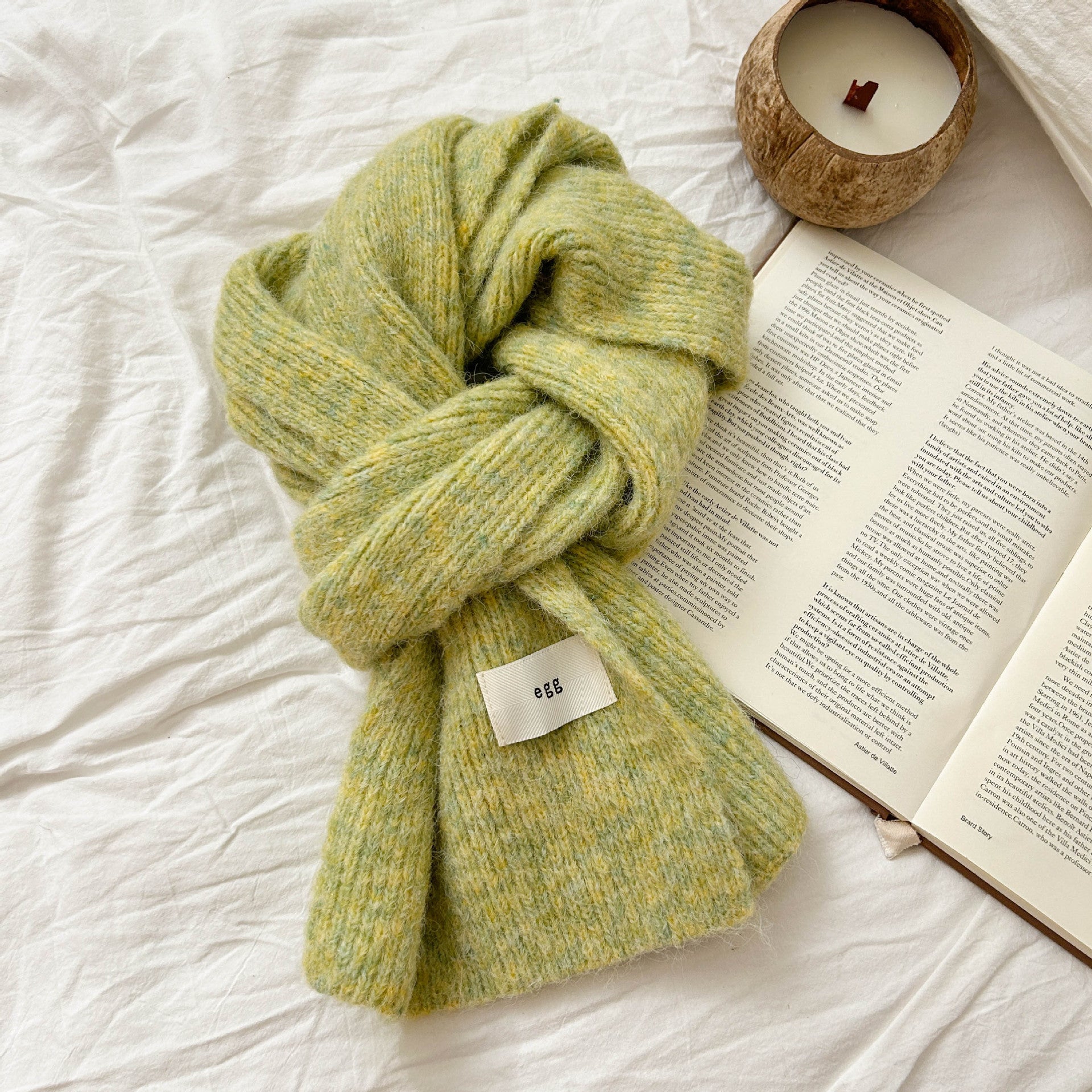 Soft Chewy Knitted Warmth-Enhancing Thickened Scarf For Women