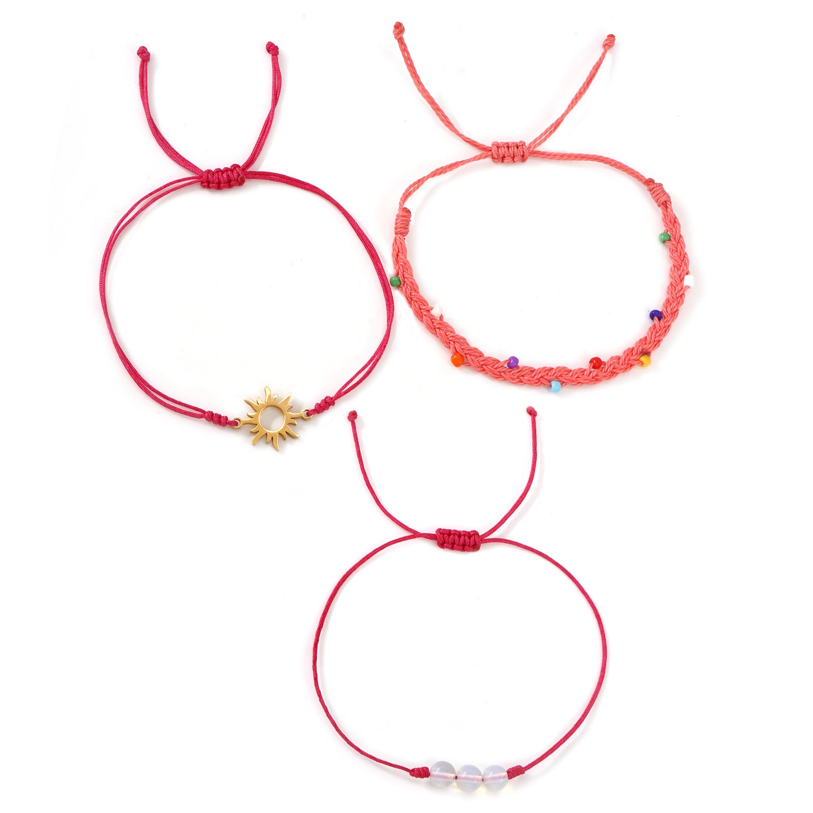 Summer Beach Vacation Style Handmade Waxed Cord Bracelet