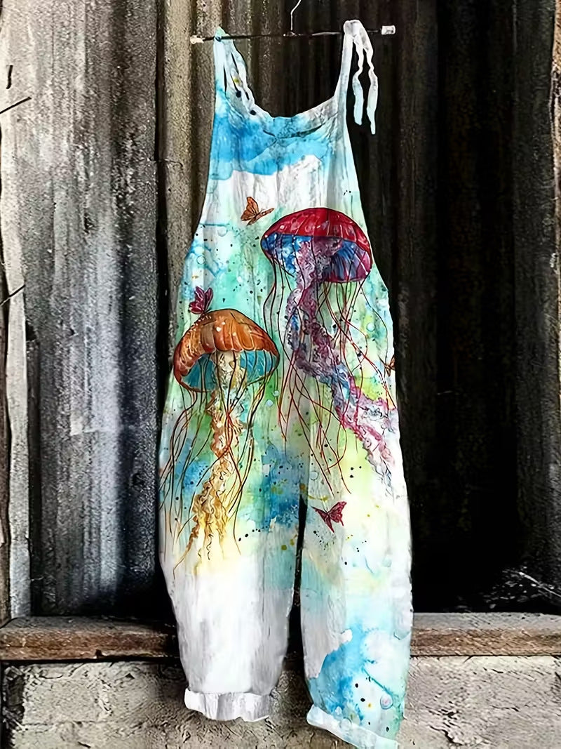 3D-printed Suspender Casual Pants Suspender Overalls