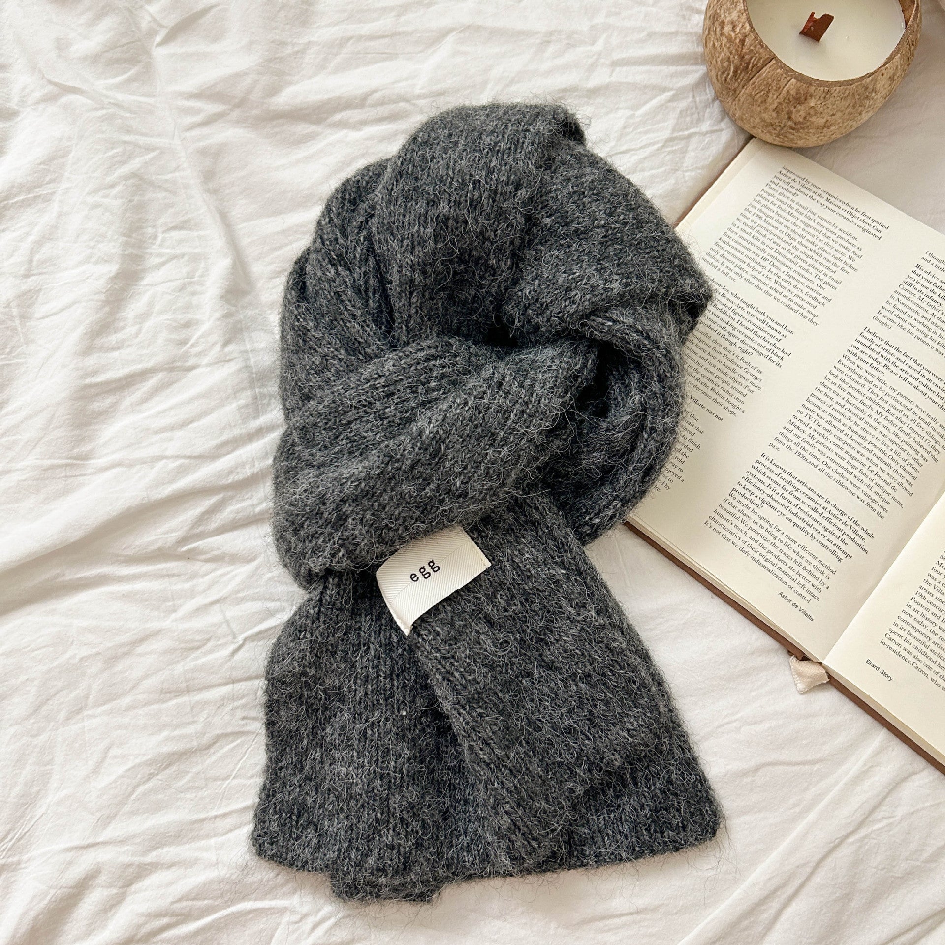 Soft Chewy Knitted Warmth-Enhancing Thickened Scarf For Women