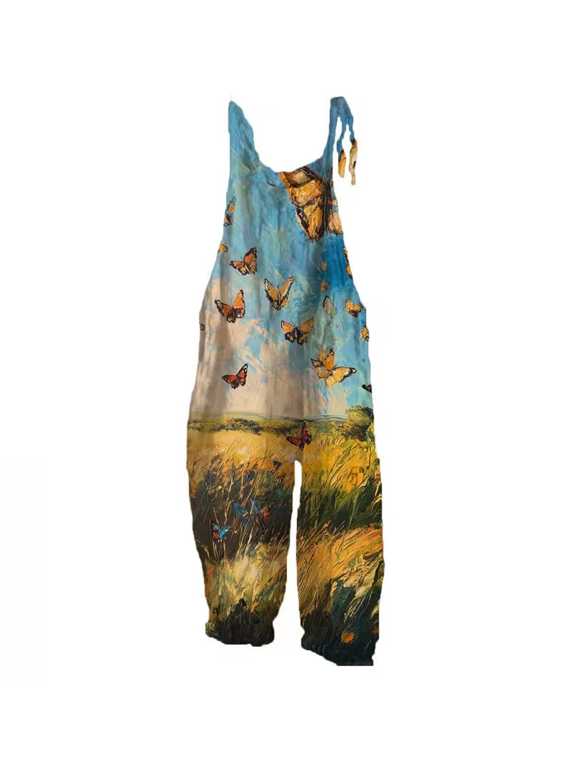 3D-printed Suspender Casual Pants Suspender Overalls
