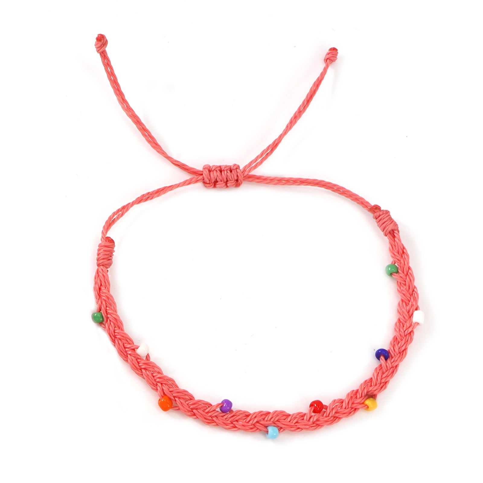 Summer Beach Vacation Style Handmade Waxed Cord Bracelet